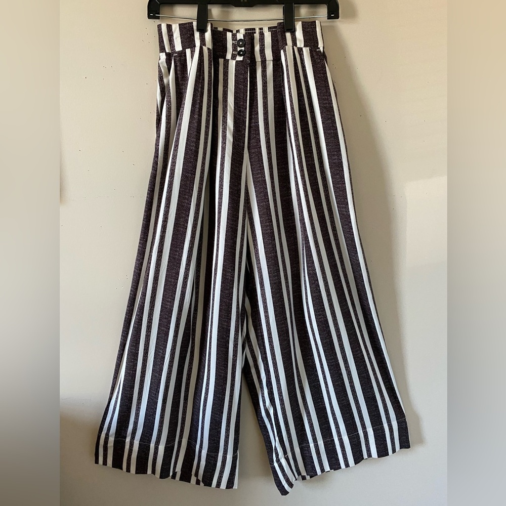 H&M Wide Leg Striped Palazzo Pants